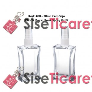 Plastik Spreyli CAM PARFÜM ŞİŞESİ 30ml Kod: 400