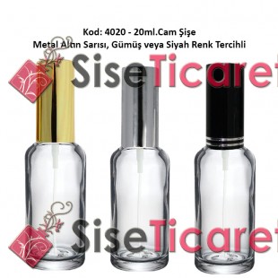 Alüminyum Spreyli CAM PARFÜM ŞİŞESİ 20ml Kod: 4020