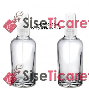 Plastik Spreyli CAM PARFÜM ŞİŞESİ 30ml Kod: 4030