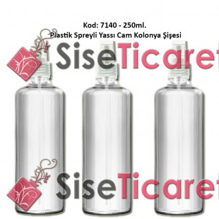 PARFÜM ve KOLONYA ŞİŞESİ YASSI DİZAYN 250ml Kod: 7140