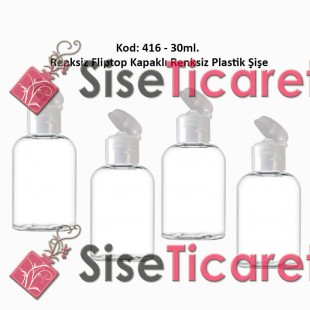 FLIPTOP - ÇITÇIT KAPAKLI PLASTİK ŞİŞE 30ml Kod: 416 