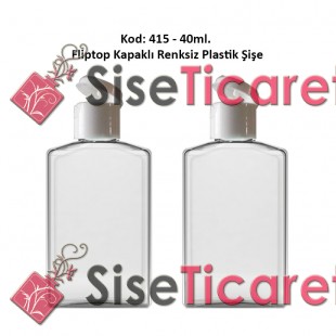 FLIPTOP - ÇITÇIT KAPAKLI PLASTİK ŞİŞE 40ml Kod: 415 