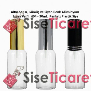 Plastik Parfüm Şişesi Alüminyum Spreyli 30ml. Kod: 404 