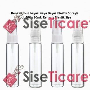 Plastik Parfüm Şişesi Plastik Spreyli 30ml Kod: 406 