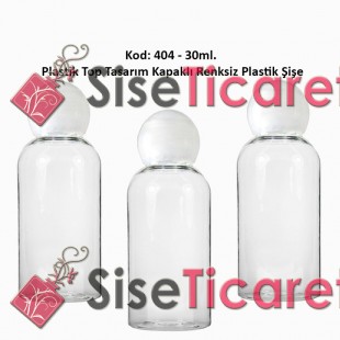 TOP KAPAKLI PLASTİK ŞİŞE 30ml Kod: 404