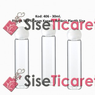 TOP KAPAKLI PLASTİK ŞİŞE 30ml Kod: 406 